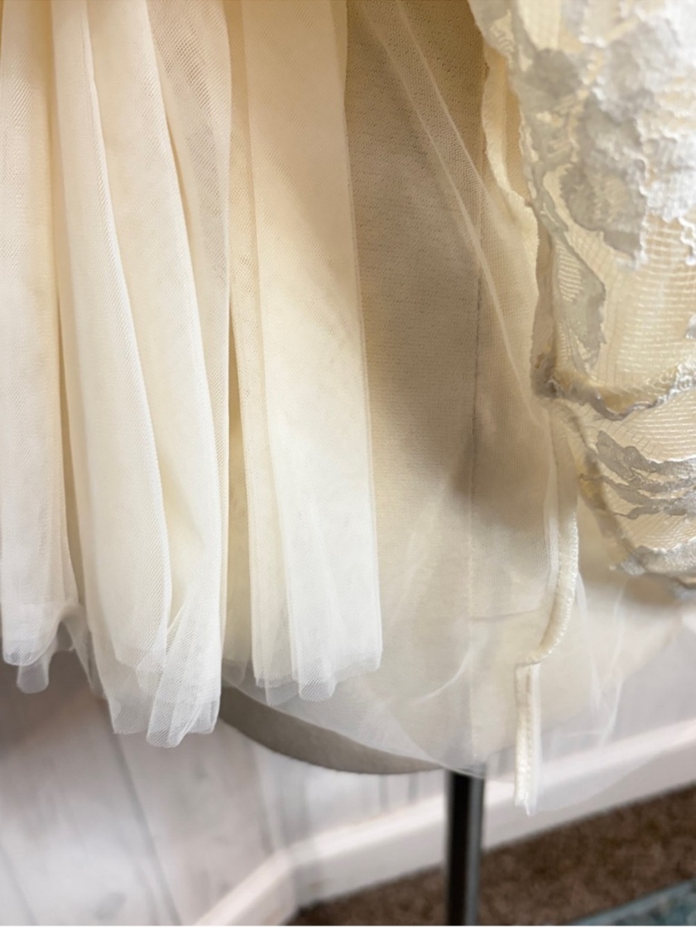 NWT MISS ROSIER Boutique Euphemia Cream White Floral Lace Mini Dress - Picture 12 of 14